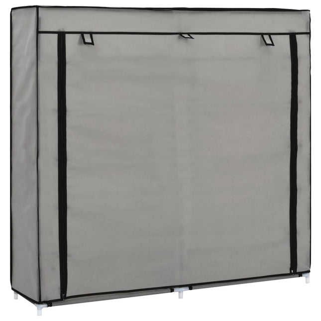 Armoire À Chaussures Avec Housse Tissu Gris