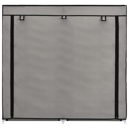 Armoire À Chaussures Avec Housse Tissu Gris
