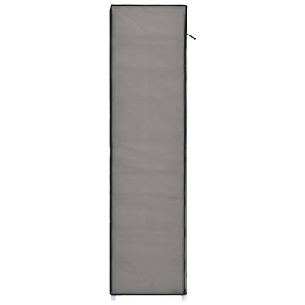 Armoire À Chaussures Avec Housse Tissu Gris