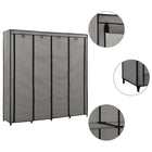 Garde-Robe Avec 4 Compartiments 175X45X170 Cm