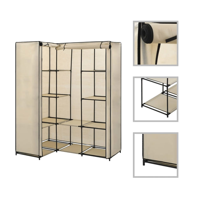Garde-Robe D'angle 130 X 87 X 169 Cm