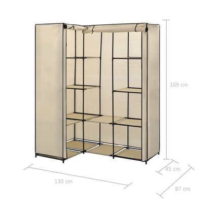Garde-Robe D'angle 130 X 87 X 169 Cm
