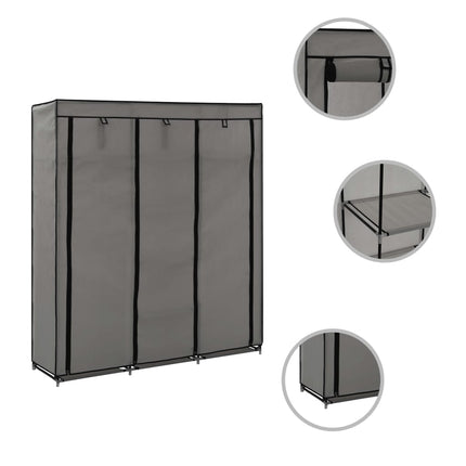 Armoire Avec Compartiments Et Barres 150X45X175 Cm Tissu