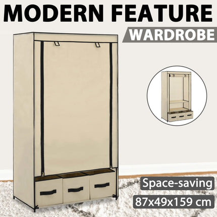 Garde-Robe 87 X 49 X 159 Cm Tissu