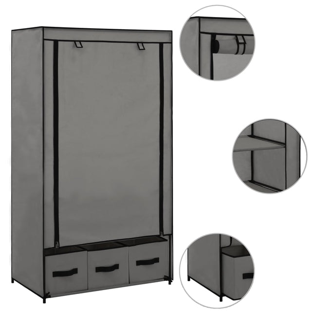 Garde-Robe 87 X 49 X 159 Cm Tissu