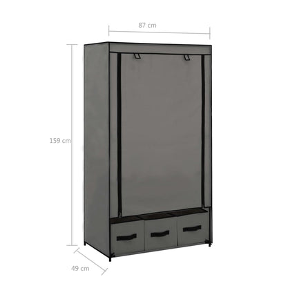 Garde-Robe 87 X 49 X 159 Cm Tissu