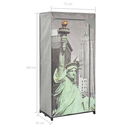 Garde-Robe New York 75X45X160 Cm Tissu