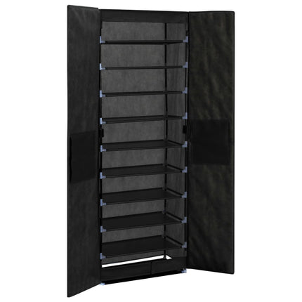 Armoire À Chaussures 60X30X Tissu Noir