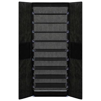 Armoire À Chaussures 60X30X Tissu Noir