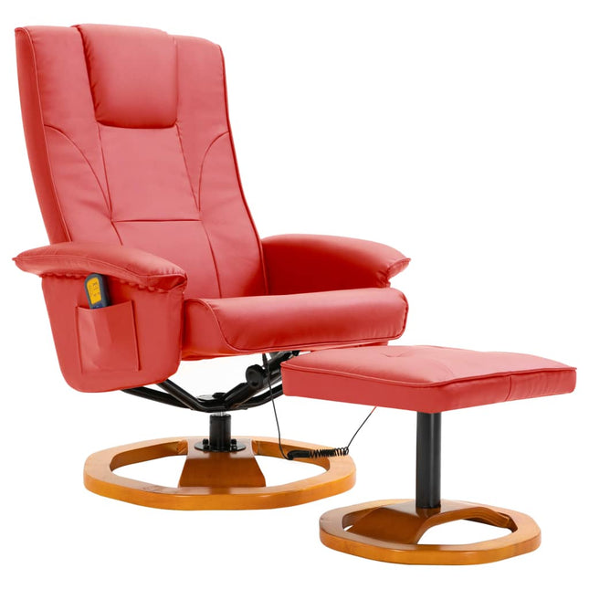 Fauteuil De Massage Avec Repose-Pied Similicuir
