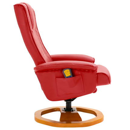 Fauteuil De Massage Avec Repose-Pied Similicuir