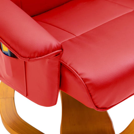 Fauteuil De Massage Avec Repose-Pied Similicuir