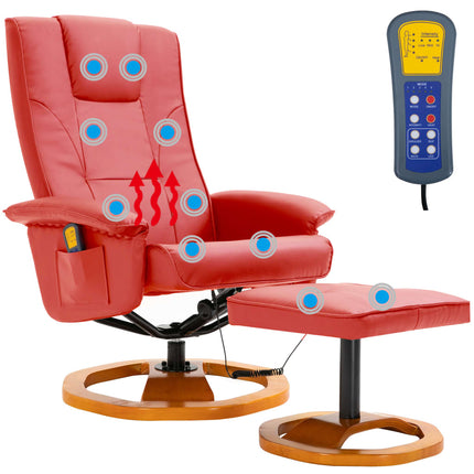 Fauteuil De Massage Avec Repose-Pied Similicuir