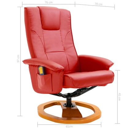 Fauteuil De Massage Avec Repose-Pied Similicuir