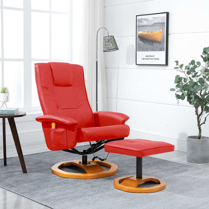 Fauteuil De Massage Avec Repose-Pied Similicuir