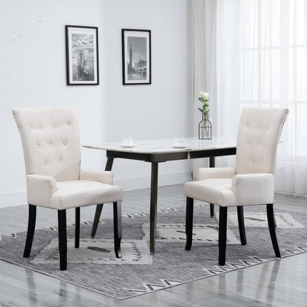 Chaise À Manger Avec Accoudoirs Tissu