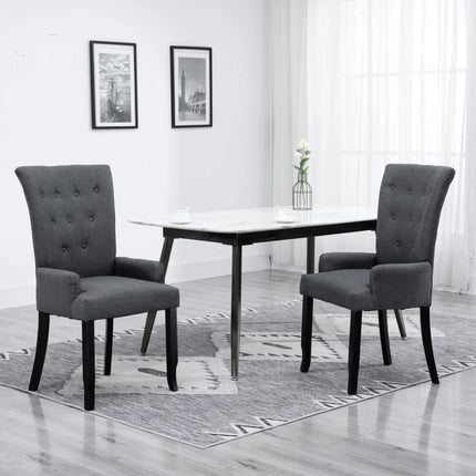 Chaise À Manger Avec Accoudoirs Tissu