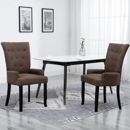 Chaise À Manger Avec Accoudoirs Tissu