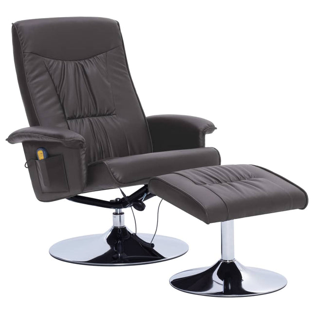 Fauteuil De Massage Avec Repose-Pied Similicuir