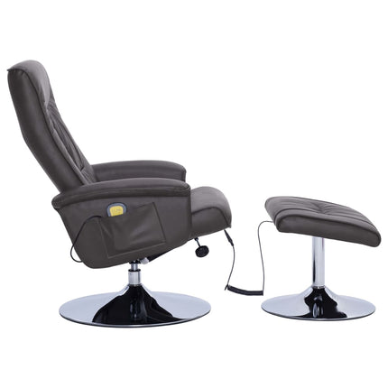 Fauteuil De Massage Avec Repose-Pied Similicuir