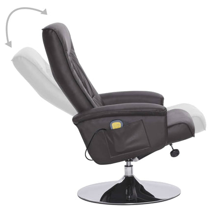 Fauteuil De Massage Avec Repose-Pied Similicuir