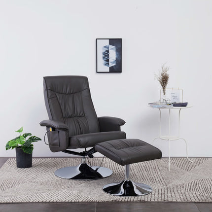 Fauteuil De Massage Avec Repose-Pied Similicuir