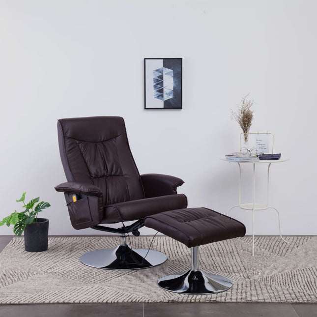 Fauteuil De Massage Avec Repose-Pied Similicuir