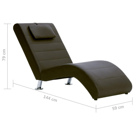 Chaise Longue Avec Coussin Similicuir