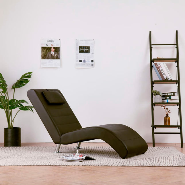 Chaise Longue Avec Coussin Similicuir