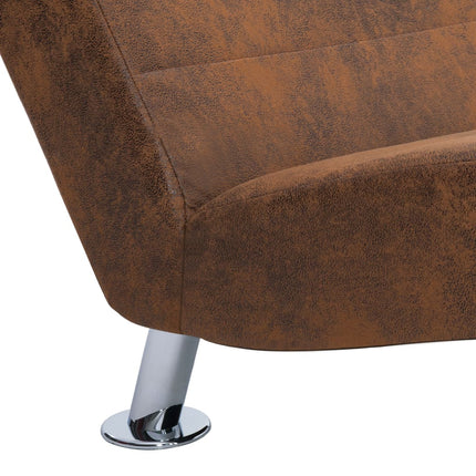 Chaise Longue Avec Oreiller Similicuir Daim