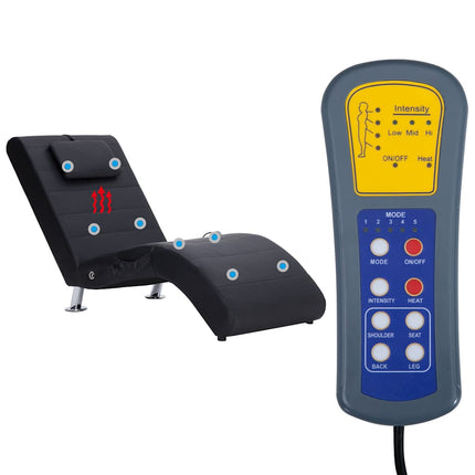Chaise Longue De Massage Avec Oreiller Similicuir