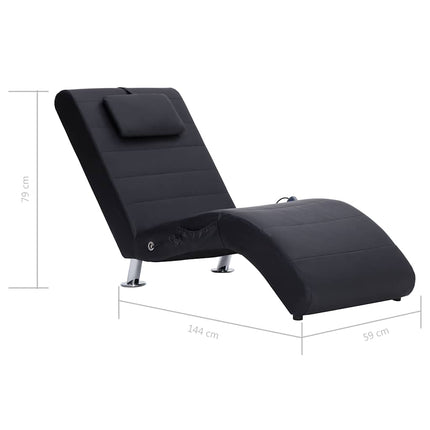 Chaise Longue De Massage Avec Oreiller Similicuir