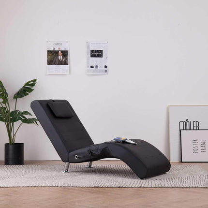 Chaise Longue De Massage Avec Oreiller Similicuir
