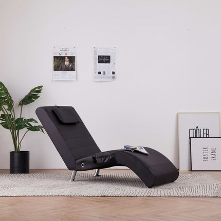 Chaise Longue De Massage Avec Oreiller Similicuir