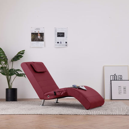 Chaise Longue De Massage Avec Oreiller Similicuir