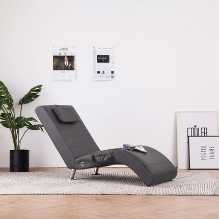 Chaise Longue De Massage Avec Oreiller Similicuir