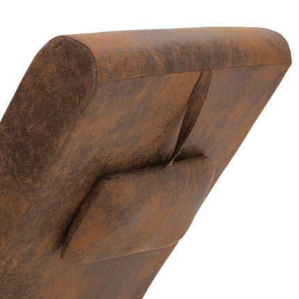 Chaise Longue De Massage Avec Oreiller Similicuir Daim