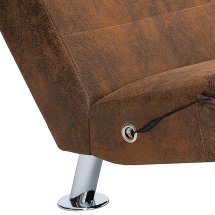 Chaise Longue De Massage Avec Oreiller Similicuir Daim