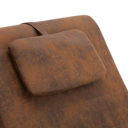 Chaise Longue De Massage Avec Oreiller Similicuir Daim