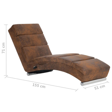 Chaise Longue De Massage Similicuir Daim