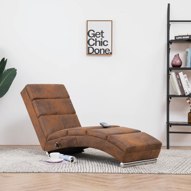 Chaise Longue De Massage Similicuir Daim