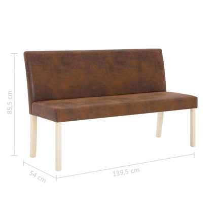 Banc 139,5 Cm Similicuir Daim