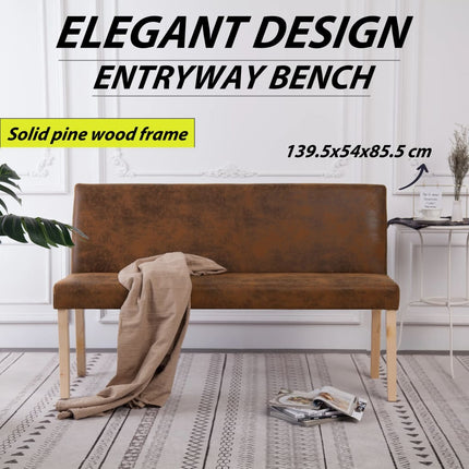 Banc 139,5 Cm Similicuir Daim