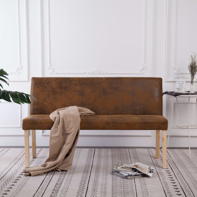 Banc 139,5 Cm Similicuir Daim