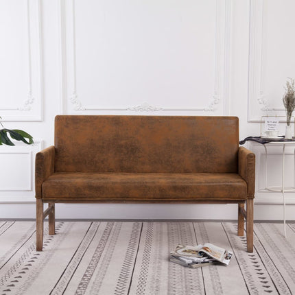 Banc 139,5 Cm Similicuir Daim