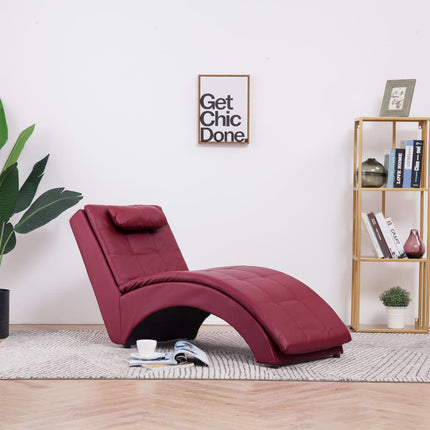 Chaise Longue Avec Oreiller Similicuir