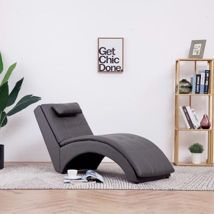 Chaise Longue Avec Oreiller Similicuir