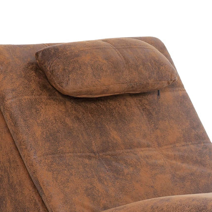 Chaise Longue Avec Oreiller Similicuir Daim