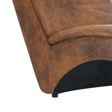 Chaise Longue Avec Oreiller Similicuir Daim