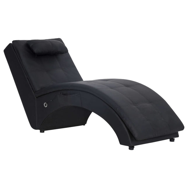 Chaise Longue De Massage Avec Oreiller Similicuir